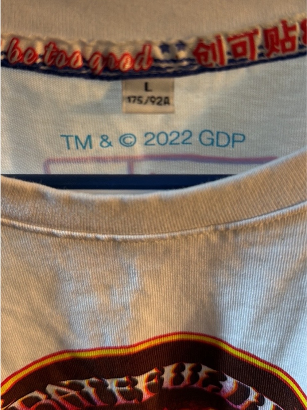 Grateful Dead x Plastered Graphic Tee Shirt White Multicolor Bear Print Size L - Picture 9 of 14